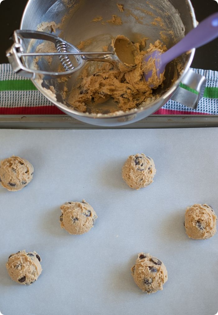 Seriously Delish Whole Wheat Chocolate Chip Cookies Bake at 350°